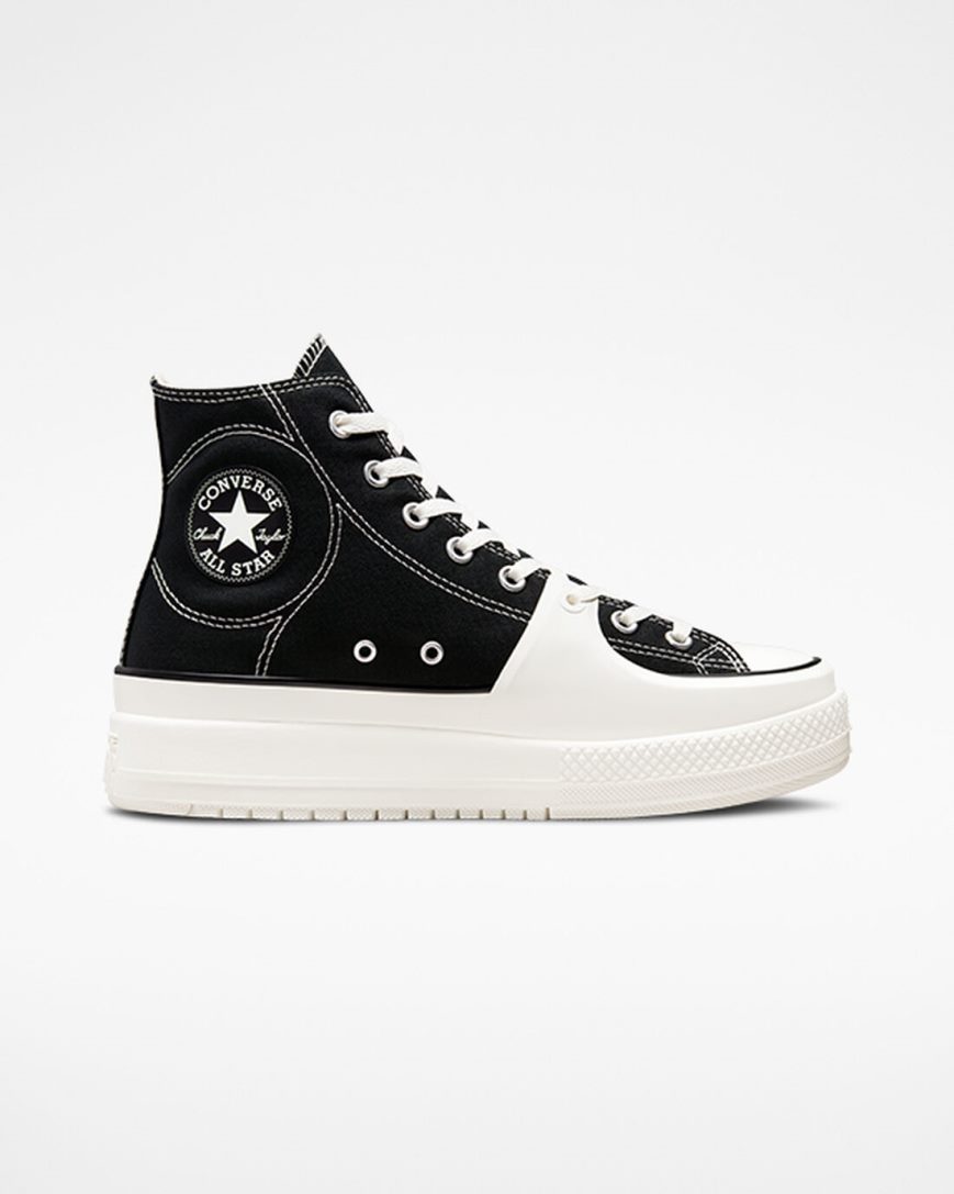 Tenisky Vysoke Converse Chuck Taylor All Star Construct Damske Čierne Biele | SK JZAFU8